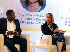 Among the panel speakers were Joseph Adetuberu, Head of Commercial Operations, Heirs Energies, Nigeria and Mary Haw, Sustainable Energy Markets Department, City of Cape Town.